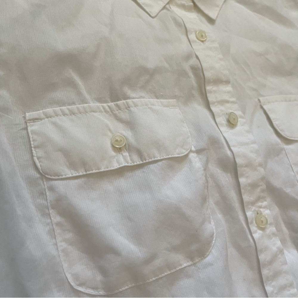 Pendleton White Sheer Button Down Shirt Size Small - image 2